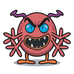 Cute Cartoon Monsters illustration. Flat vector