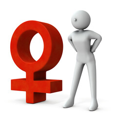 女性と女性を表す記号
