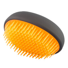 Fashionable hairbrush - bright color, isolated on white
