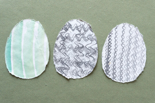 abstract easter eggs with stains