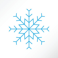 Minimalist snowflake graphic asset.