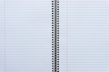 spiral or coil notebook with blank lined paper