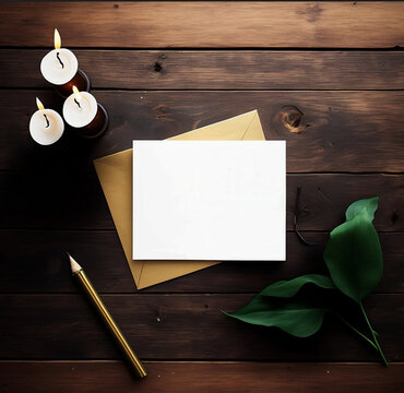 Elegant photo frame or card with flowers - blank photo frame for poster
