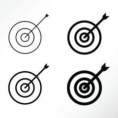 Minimalist icons of targets.