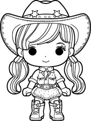 Artwork design, illustration for T-shirt printing, poster, coloring page, wild west style, American western.