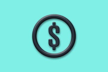 US Dollar Currency - Web icon illustration