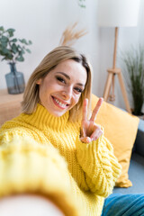 Young woman taking a selfie