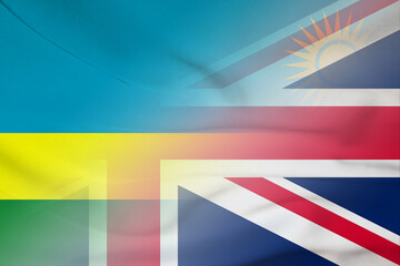 Rwanda and England government flag international negotiation GBR RWA