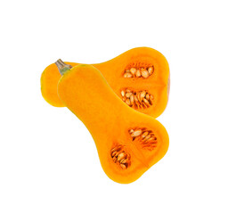 butternut squash slice isolated on  transparent png