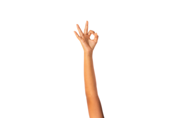Hand isolated on white background, clipping path