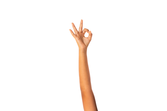 Hand isolated on white background, clipping path
