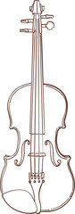 Viola Musical Instrument Line Art Illustration
