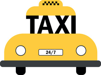 Vector design in flat style taxi service.