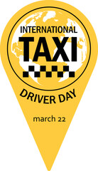 Vector design for International Taxi Driver Day March 22.