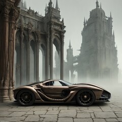 Steampunk Retro Car Cathedral 