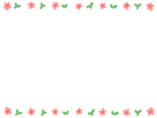 Cherry blossoms, square border frame stationery in Japanese style Sakura