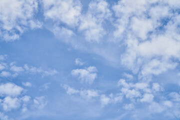 Beatiful blue sky with clouds on a sunny day