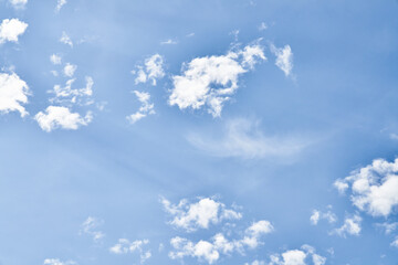 Beatiful blue sky with clouds on a sunny day
