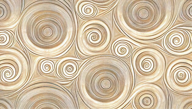 Neutral Tone Swirl And Circle Design In A Soothing Pattern . Generative Ai