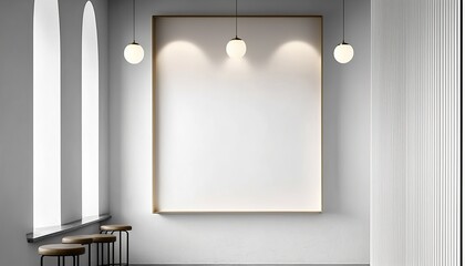 Empty room interior background natural light,Interior of modern and minimalist style living room with a copy space ,Generative AI