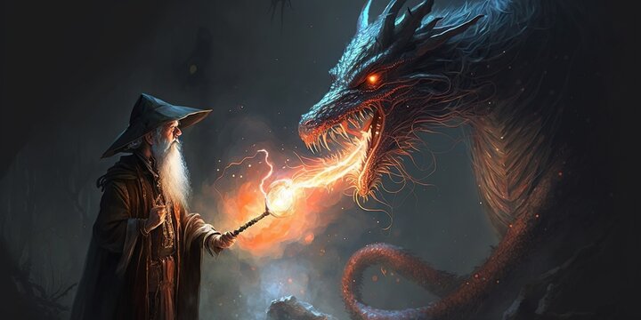 wizard and a dragon
