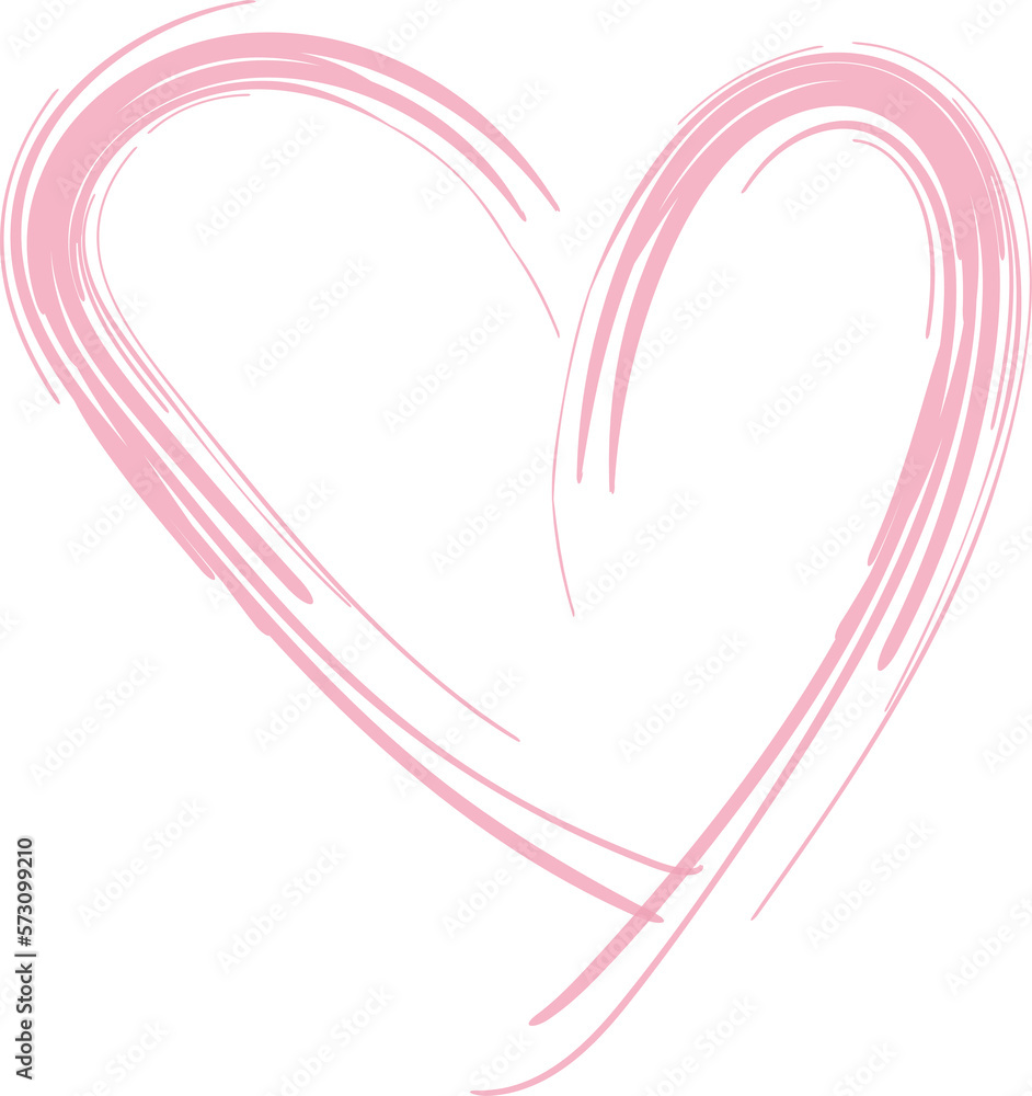 Canvas Prints heart pattern in hand-drawn line style