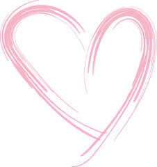 Heart pattern in hand-drawn line style