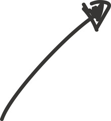 Directional arrows in hand-drawn style, charcoal red version