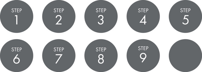 STEP　数字のアイコン（ラベル）