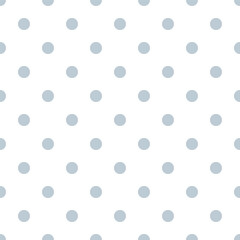 Grey circle on white background. Polka dots seamless pattern background. Vector.