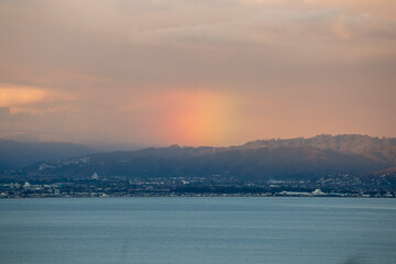 Beautiful rainbow in Wellington, New Zealand