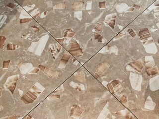 detail of an building vintage stone floor