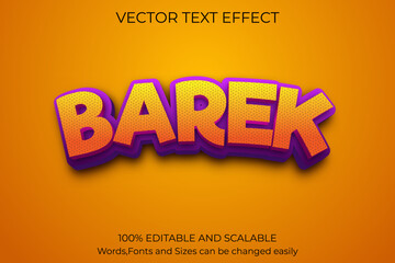 Modern 3D editable text effect 