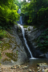 兵庫県 猿尾滝の新緑と夏景色