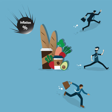 The effects of inflation, less value of money - vector