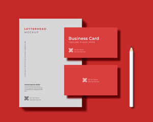 Blank corporate stationary material  letterhead mockup