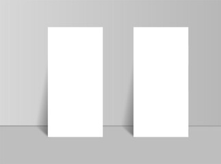 bi fold brochure dl flyer rack card blank paper mockup 