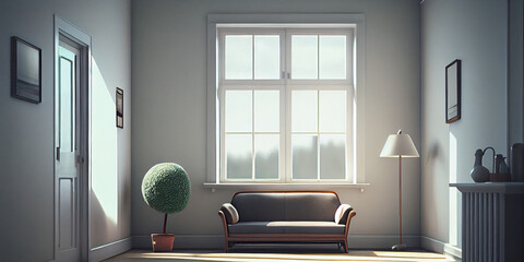 Modern living room with interior design