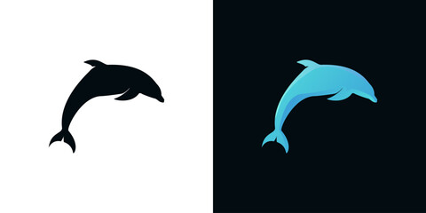 Dolphin colorful Logo vector Template