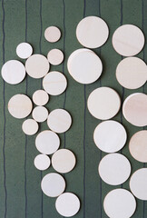 wooden circle shape cutouts