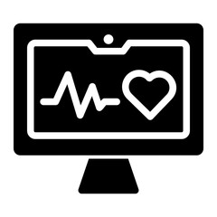 Fototapeta premium ecg monitor icon