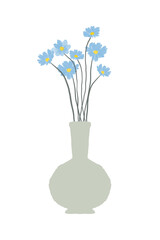 Home plants in flowerpot. botanical flowerpot