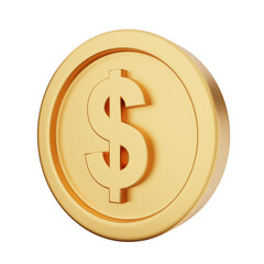 3d coin dollar render