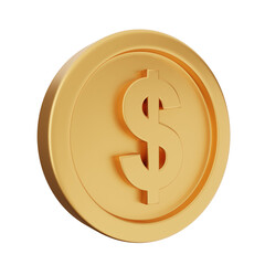 3d coin dollar render