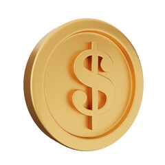 3d coin dollar render