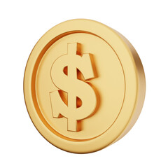 3d coin dollar render