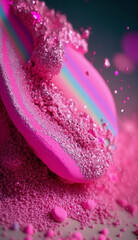 Glittery Pink Goo Cosmetics Makeup  Generative AI
