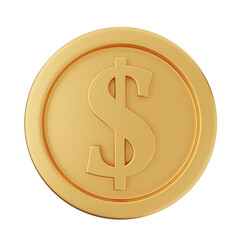 3d coin dollar render