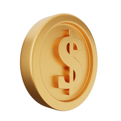 3d coin dollar render
