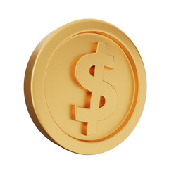 3d coin dollar render